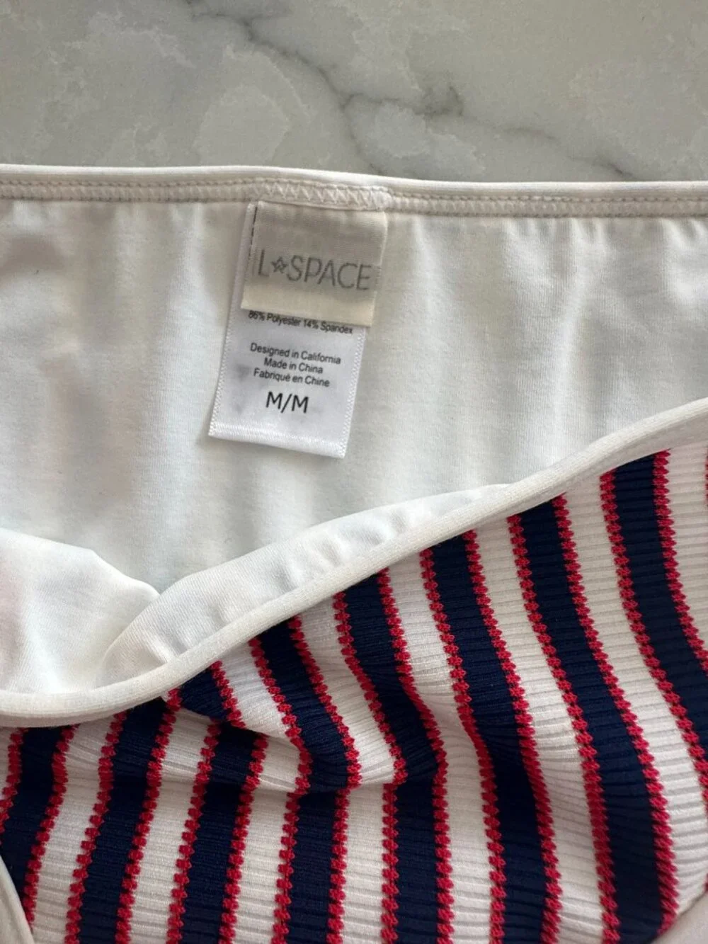 L*Space Striped Ribbed Bikini Set